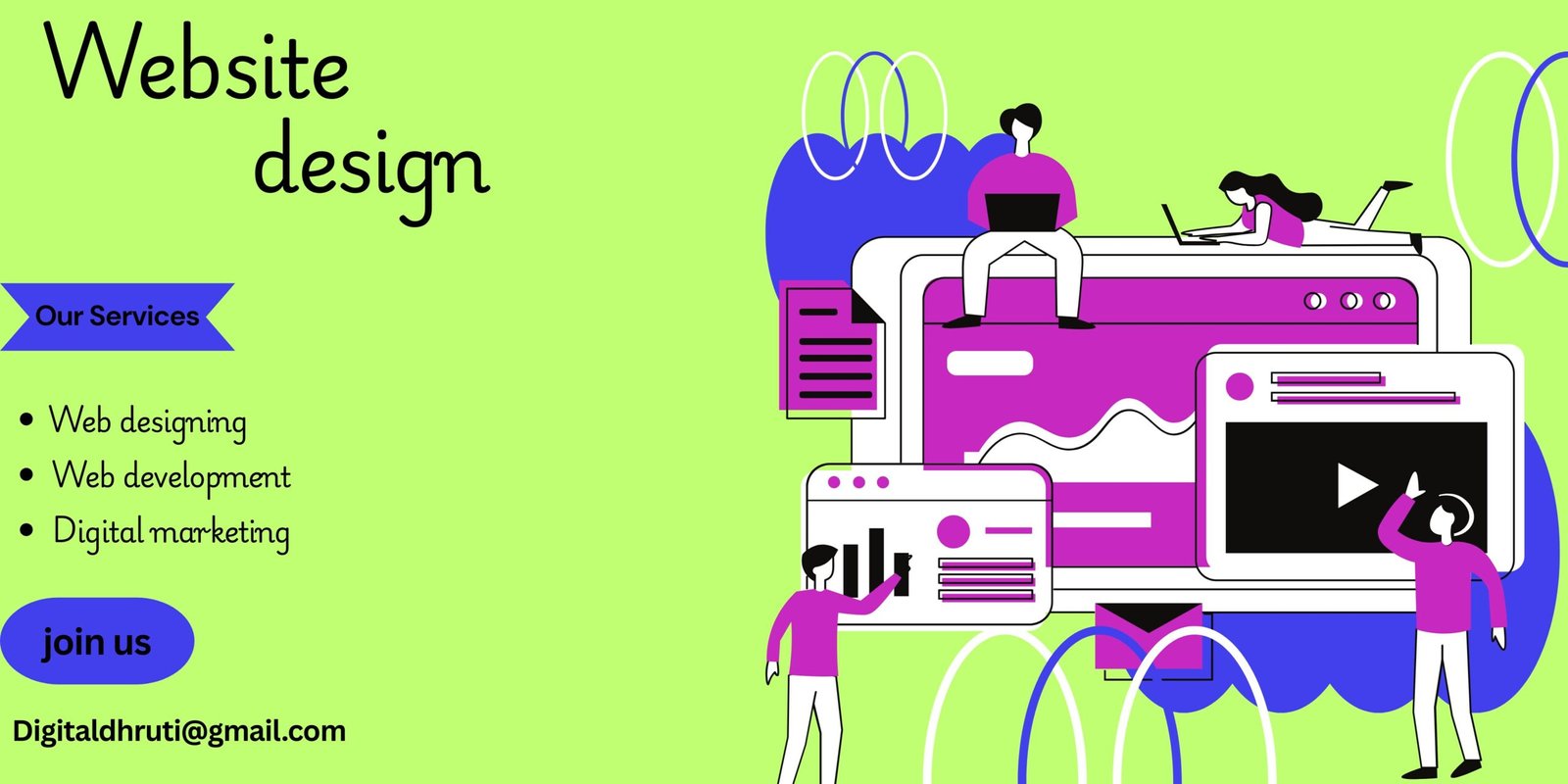 Yellow Illustrative Web Design Promotion Banner (2)